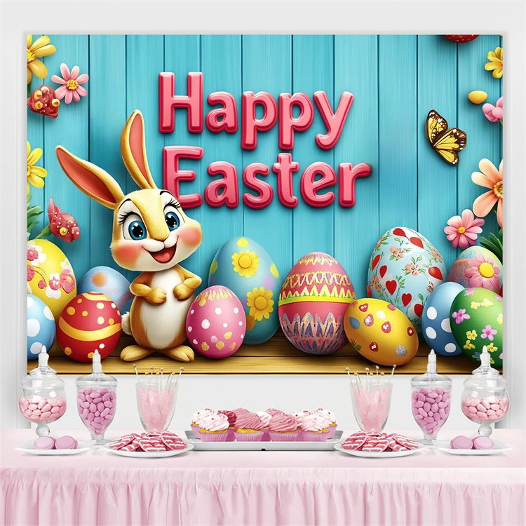 Easter Picture Backdrops Cartoon Bunny Egg Happy Customized Backdrop GQ3-209