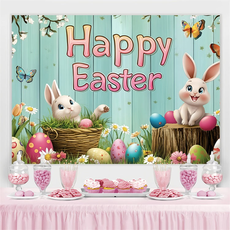 Easter Backdrops Ideas Adorable Bunny Party Customized Backdrop GQ3-211