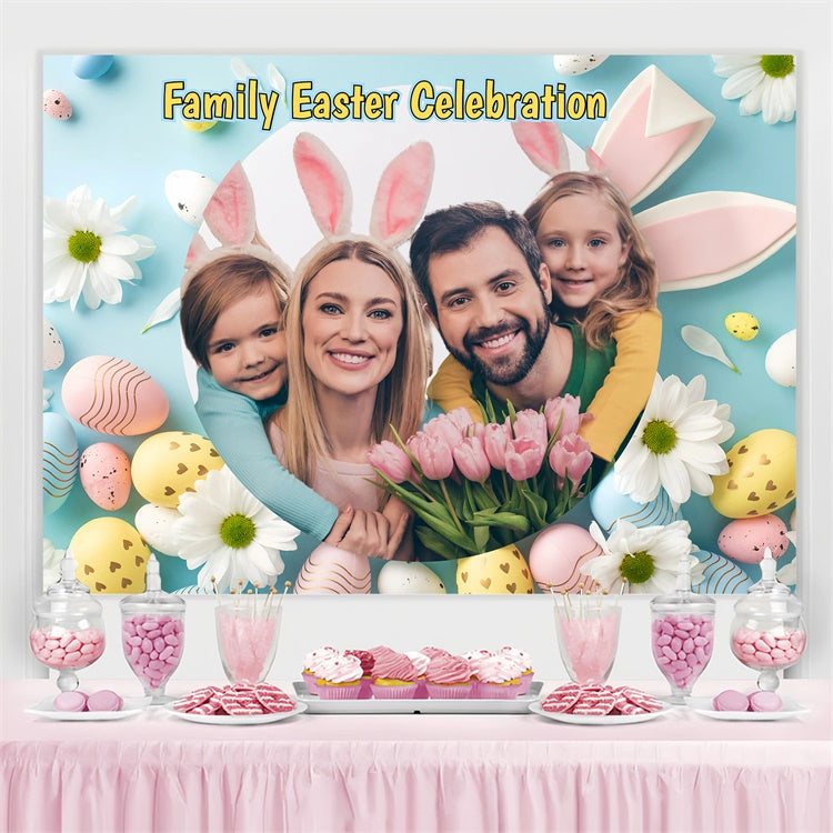 Easter Photo Backdrop Family Easter Celebration Custom Backdrop GQ3-217