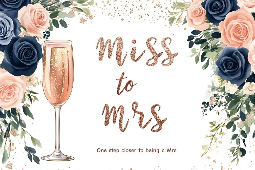 Bridal Shower Backdrops For Photos Romantic Blush Rose Custom Backdrop GQ3-219