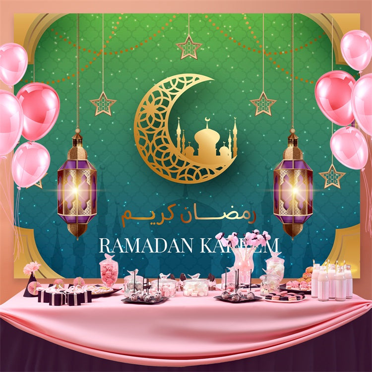 Ramadan Backdrops Vibrant Lantern Festival Backdrop GQ3-3
