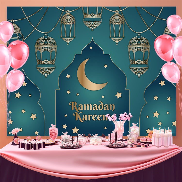 Ramadan Mubarak Backdrop Traditional Kareem Scene Backdrop GQ3-6