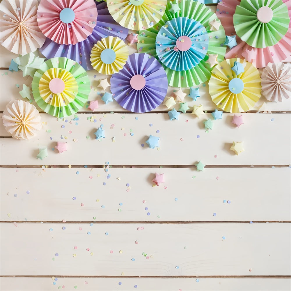 Wood Backdrop Pastel Celebration Backdrop GQ4-101