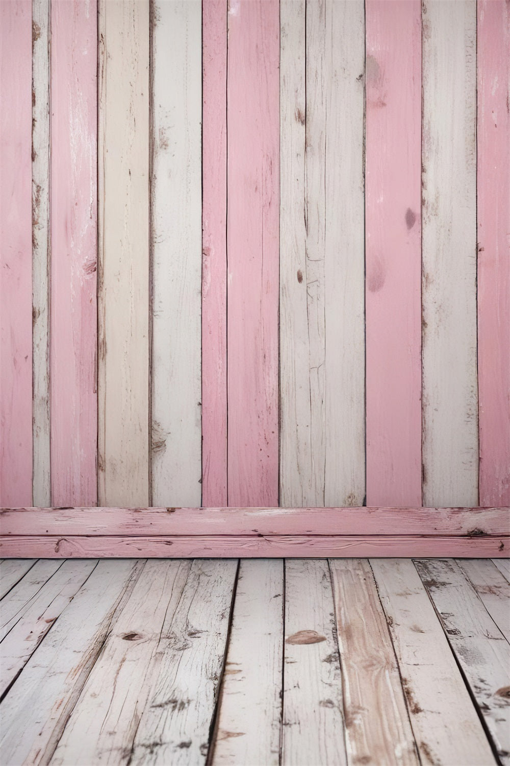 Wood Floor Backdrop Pink White Room Backdrop GQ4-104