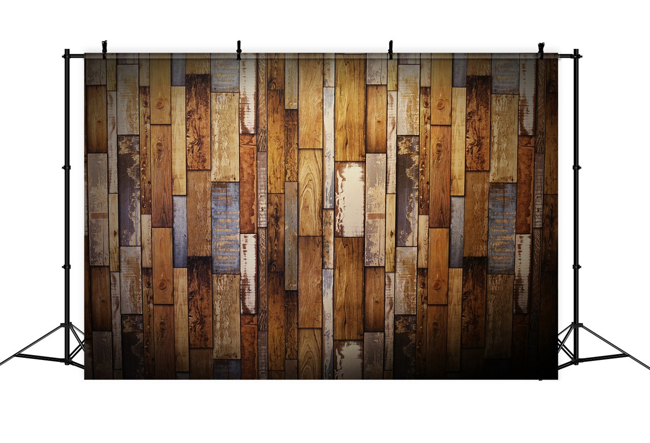 Dark Wood Backdrop Patchwork Wall Backdrop GQ4-105