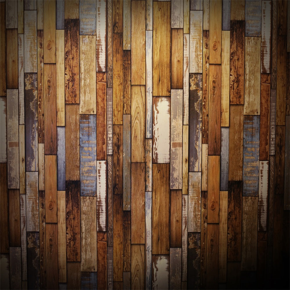 Dark Wood Backdrop Patchwork Wall Backdrop GQ4-105