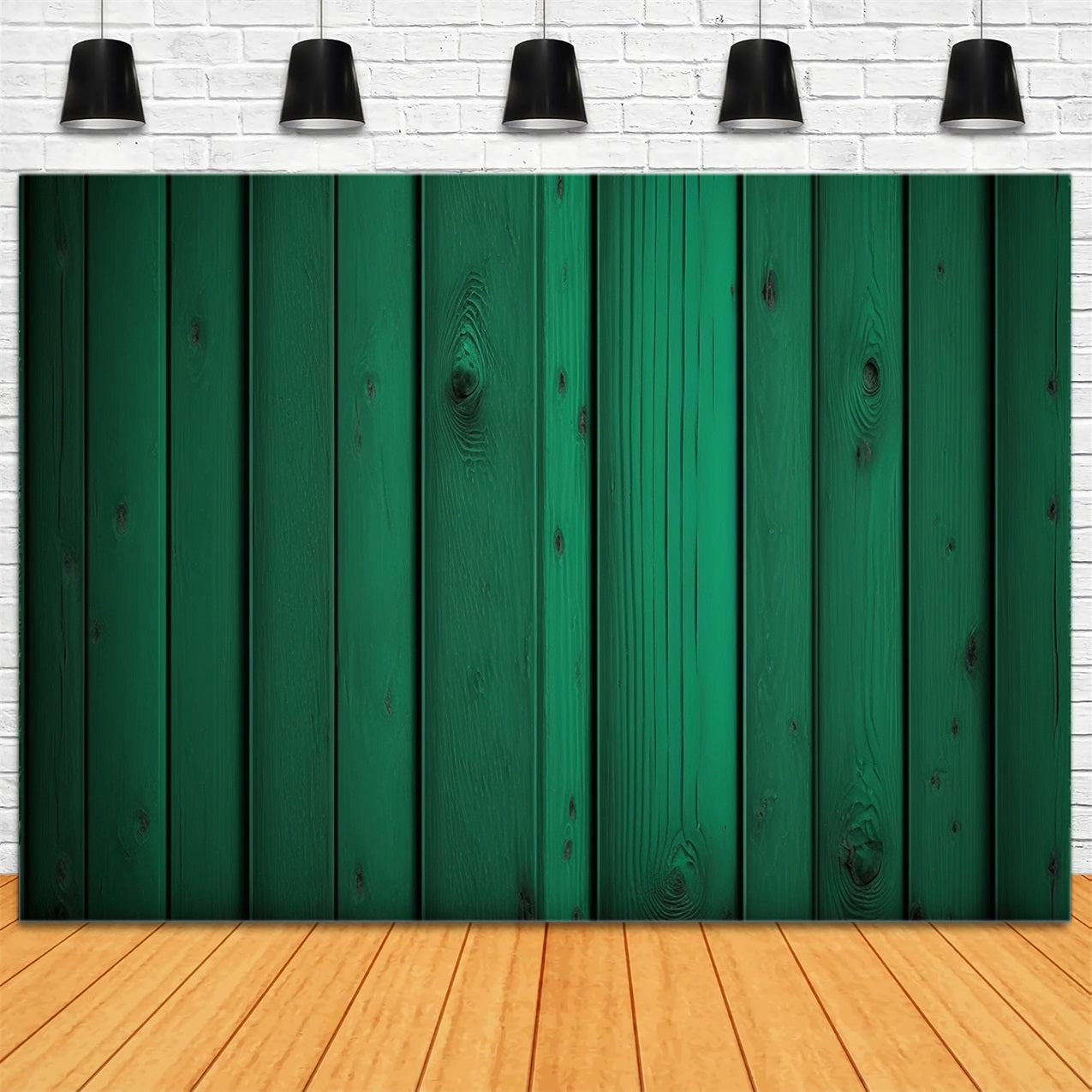 Wood Backdrops Green Panel Rustic Backdrop GQ4-111