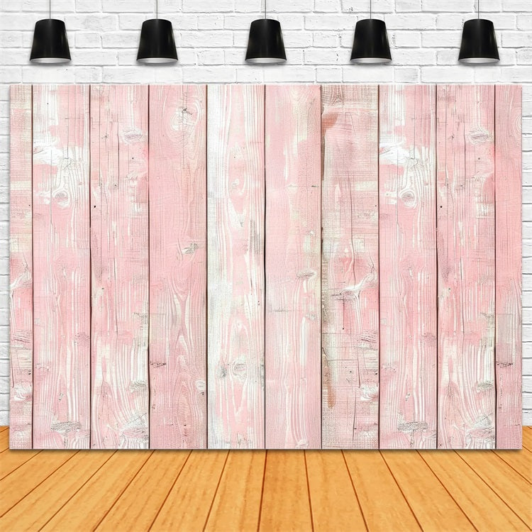 Wood Photography Backdrop Romantic Pink Backdrop GQ4-114