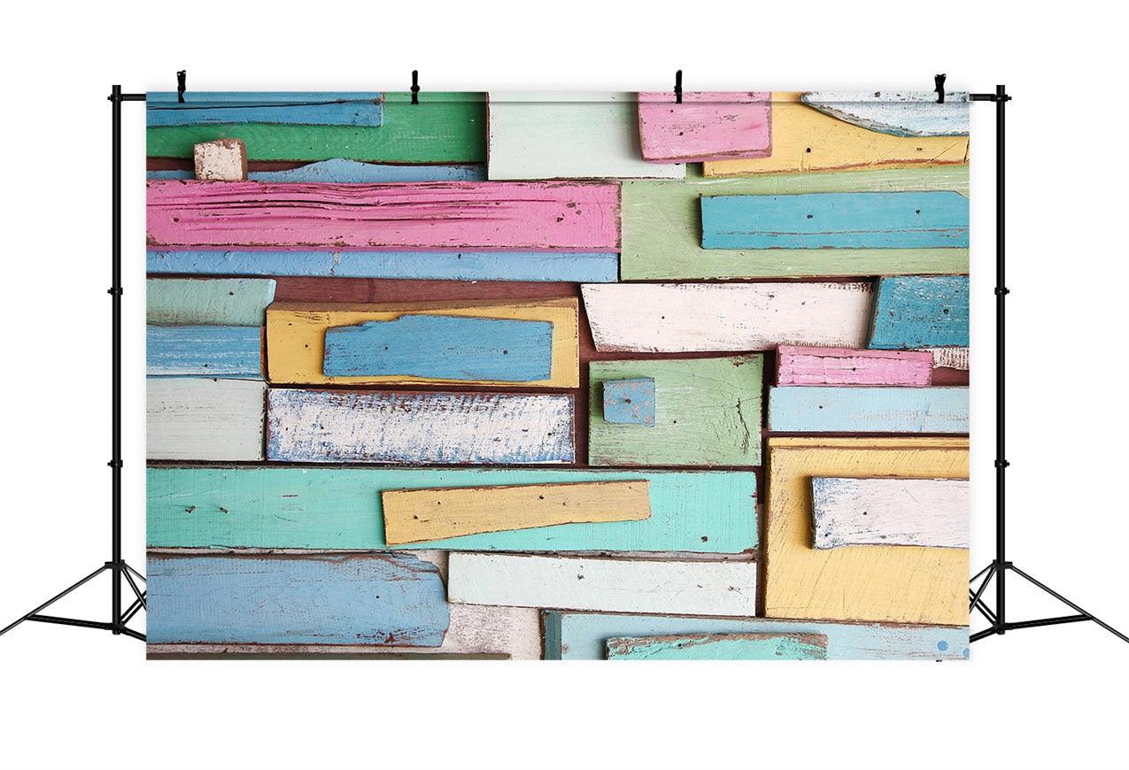 Wood Panel Backdrop Painted Timber Plank Backdrop GQ4-115