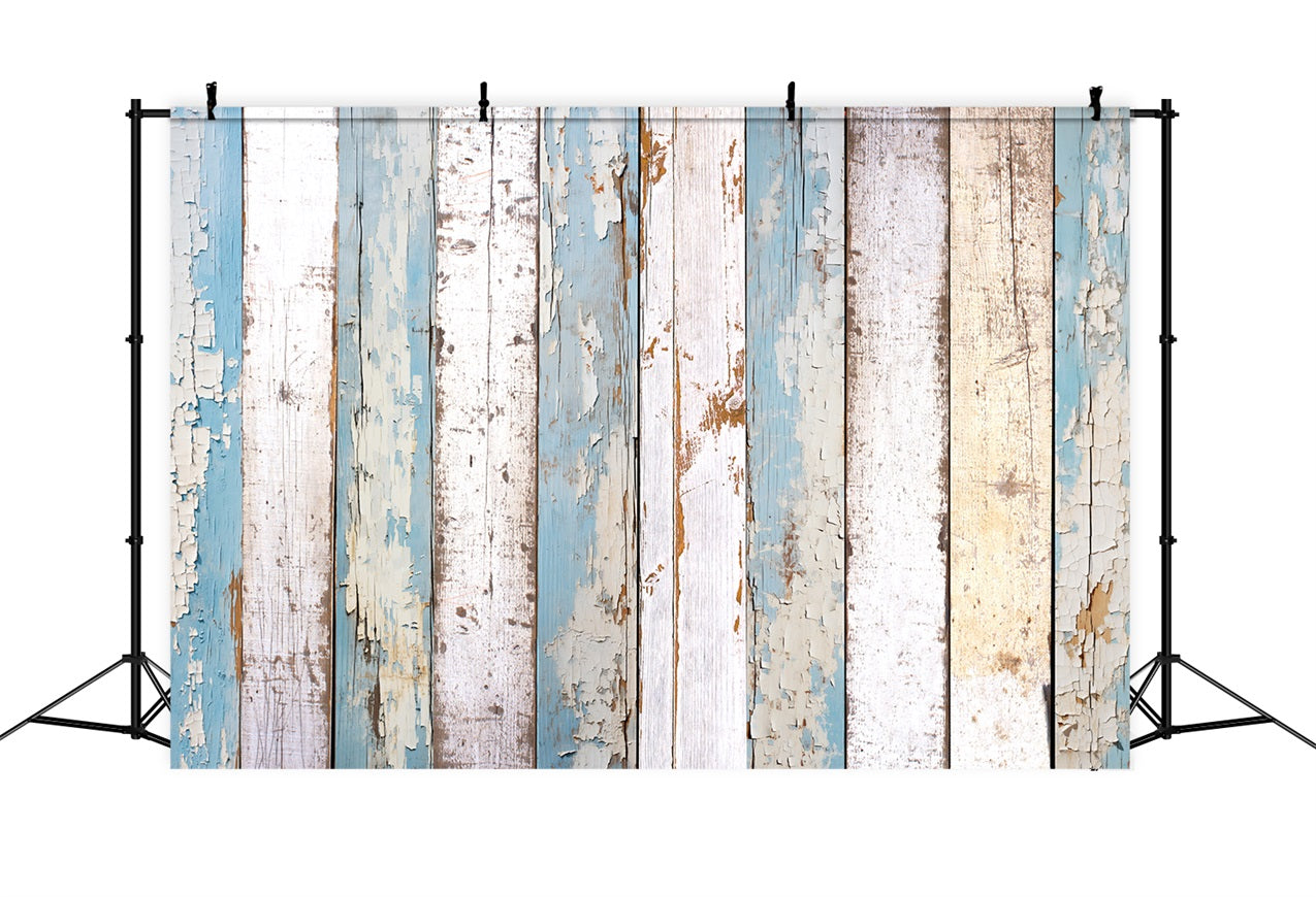Wood Backdrops Blue White Peeling Backdrop GQ4-121