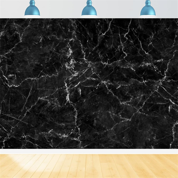 Black Marble Backdrop Black Marble White Vein Backdrop GQ4-133