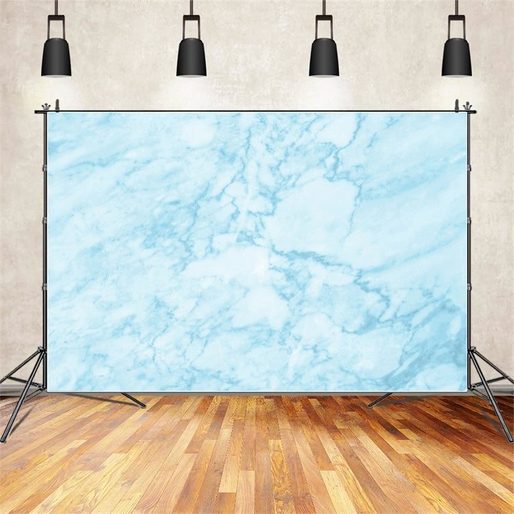 Blue Marble Backdrop Ice Blue Dreamy Pattern Backdrop GQ4-156