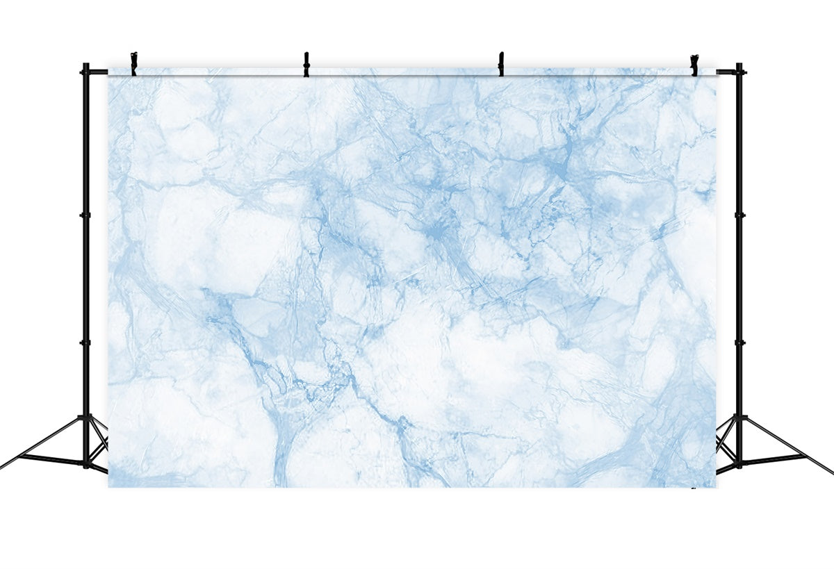 Blue Marble Backdrop Crystal Ice Blue Veins Backdrop GQ4-160