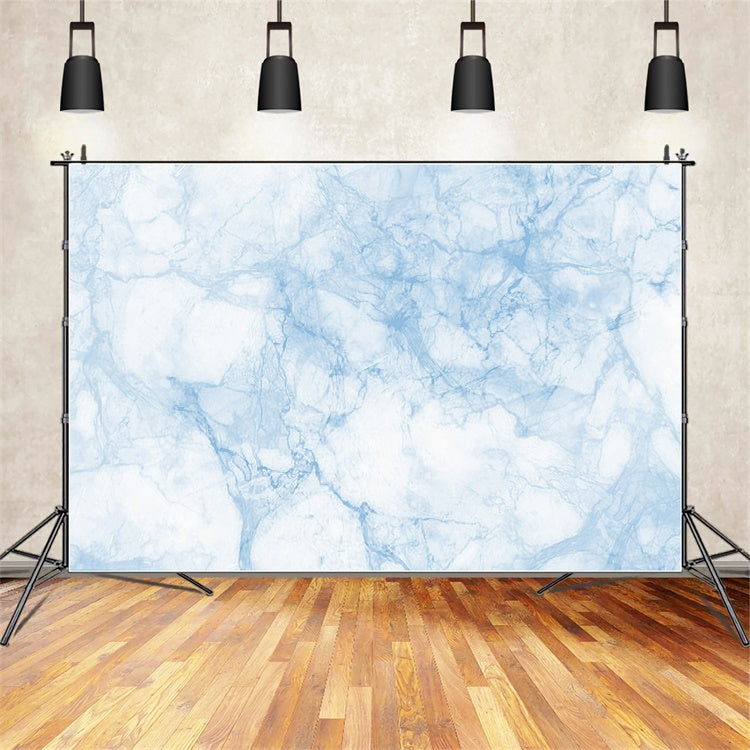 Blue Marble Backdrop Crystal Ice Blue Veins Backdrop GQ4-160
