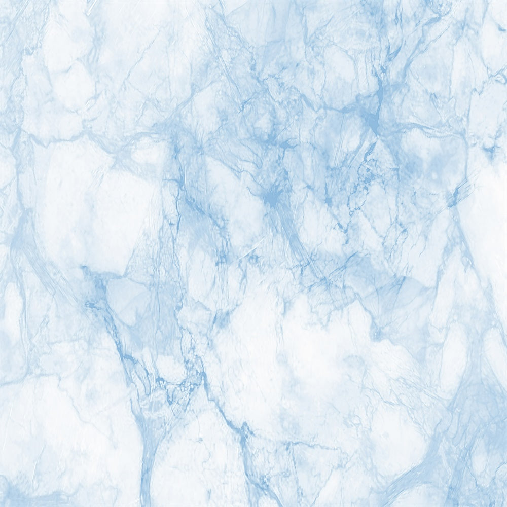 Blue Marble Backdrop Crystal Ice Blue Veins Backdrop GQ4-160