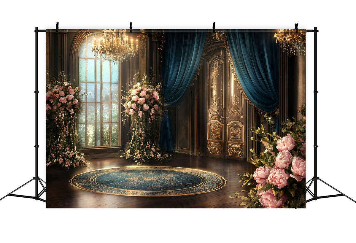Antique Backdrop Rose Garden Palace Vintage Photography Backdrops GQ4-306