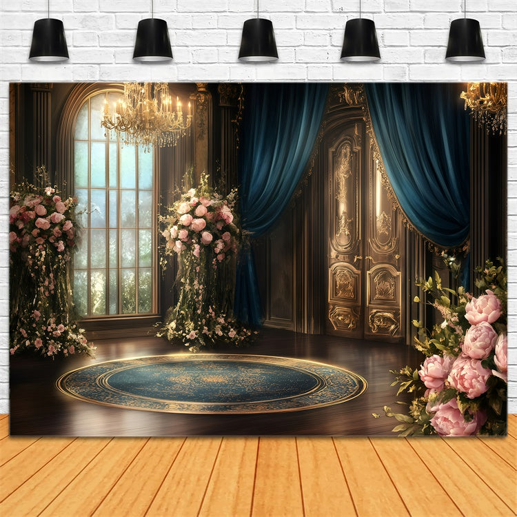 Antique Backdrop Rose Garden Palace Vintage Photography Backdrops GQ4-306