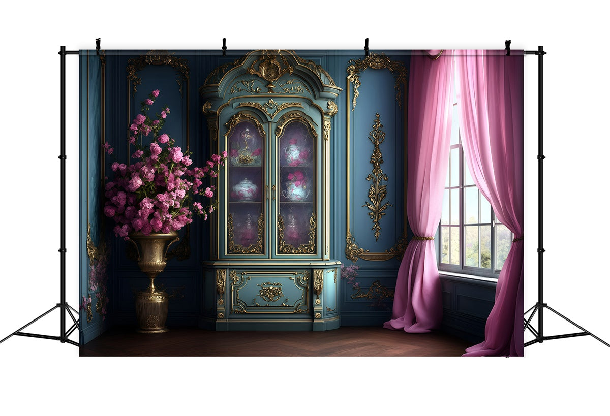 Victorian Photo Backdrop Elegant French Room Vintage Backdrop GQ4-313