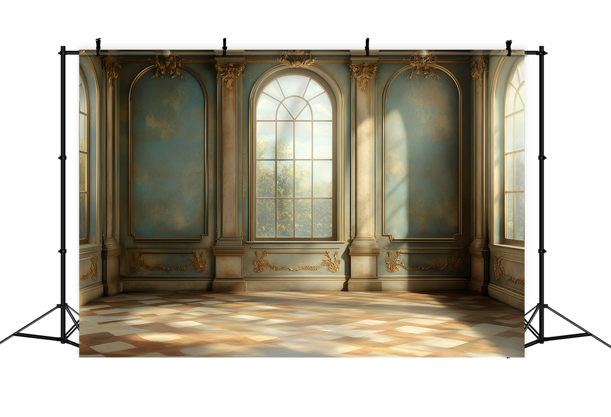 Retro Backdrops Dreamy Morning Light Palace Vintage Backdrops GQ4-315