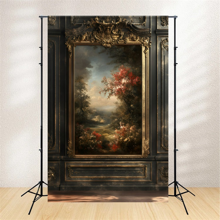 Antique Backdrop Classic Garden Painting Vintage Photo Backdrop GQ4-347
