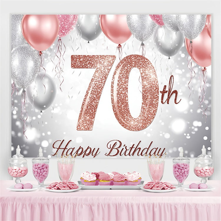 Backdrop Ideas For Birthday Balloons 70th Personalised Backdrop GQ4-4