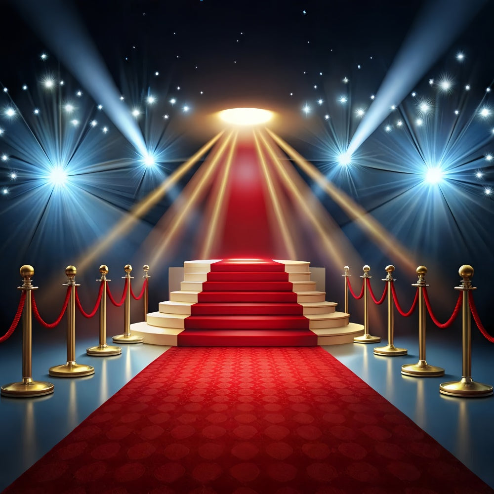 Red Carpet Backdrops Stage Celebration Lights Backdrop GQ4-95
