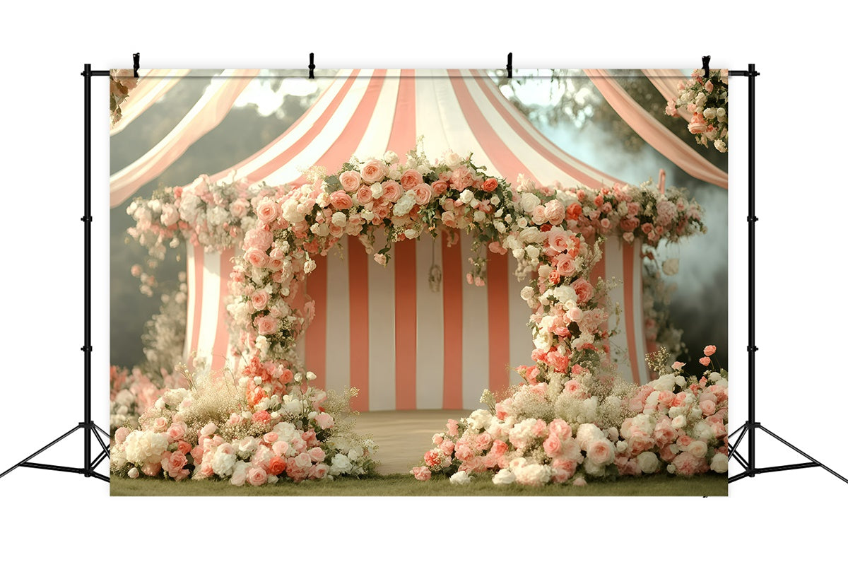 Carnival Photo Backdrop Romantic Rose Arch Tent Backdrop GQ5-134