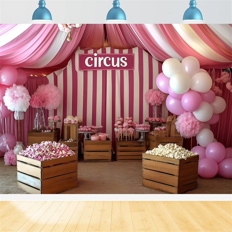 Circus Photography Backdrop Cotton Candy Tent Dessert Backdrop GQ5-136