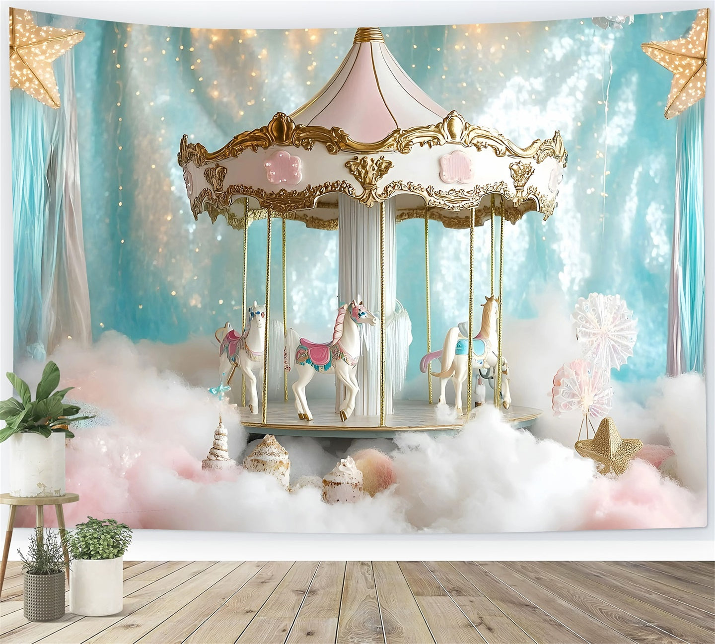 Newborn Backdrops Fairytale Carousel Dreams Backdrop GQ5-149