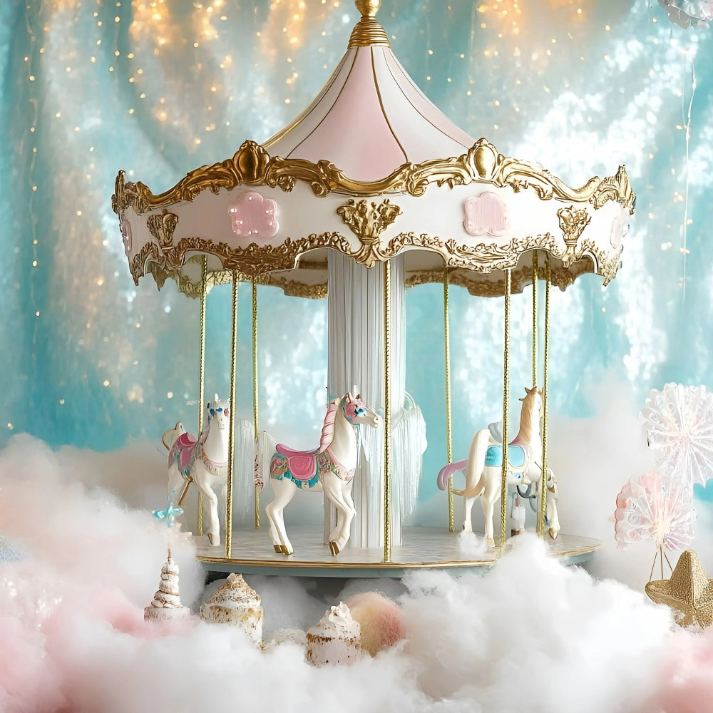 Newborn Backdrops Fairytale Carousel Dreams Backdrop GQ5-149