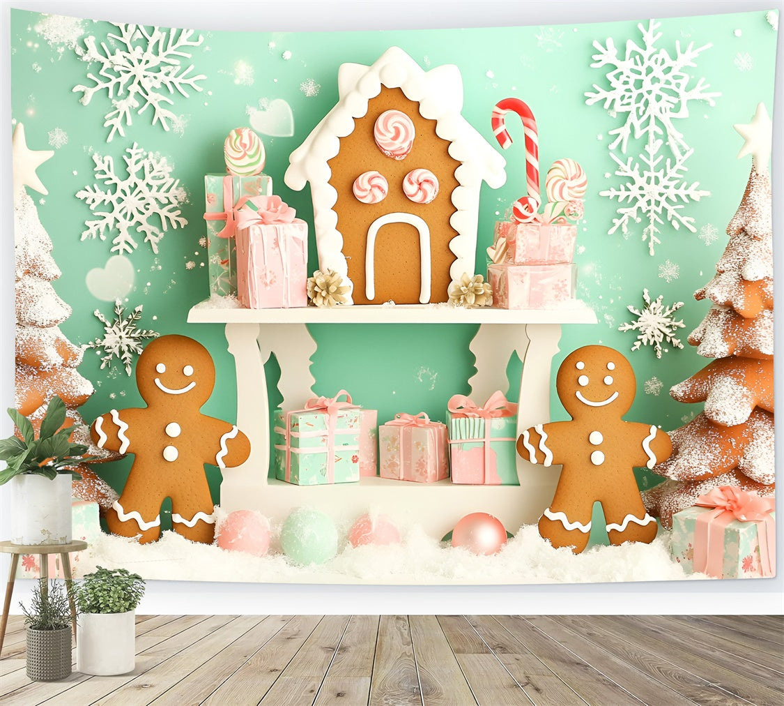 Newborn Photography Backdrops Christmas Candy Shop Backdrop GQ5-167