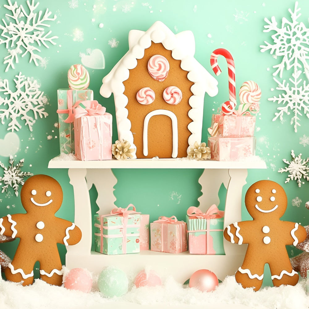 Newborn Photography Backdrops Christmas Candy Shop Backdrop GQ5-167