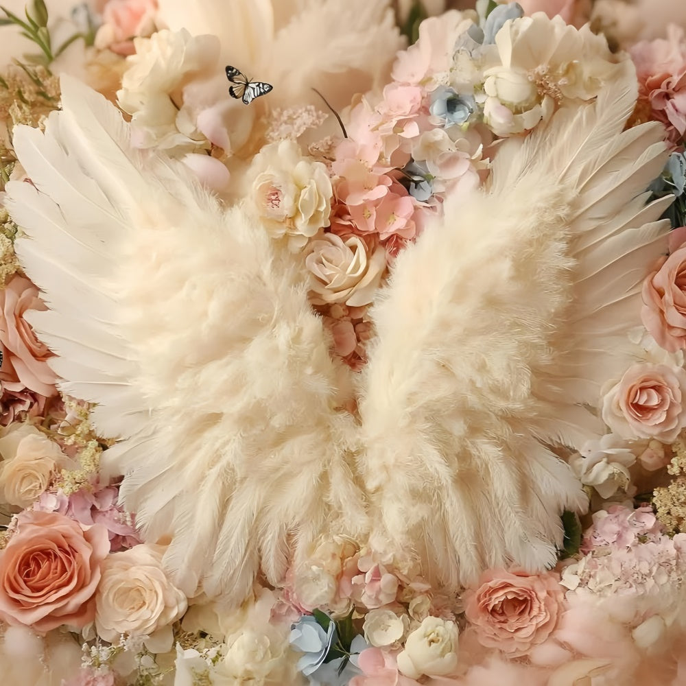 Kids Backdrops Angel Wings Blossom Garden Backdrop GQ5-171