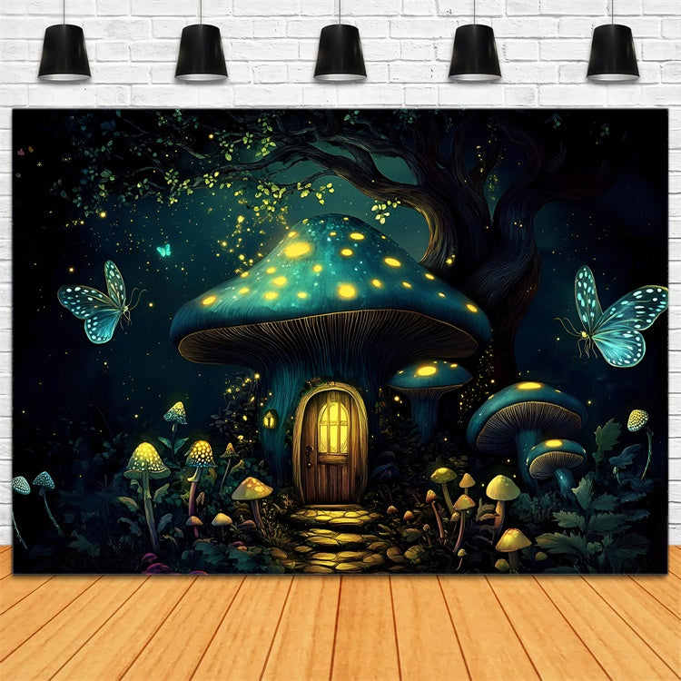 Children Backdrops Enchanted Mushroom Forest Backdrop GQ5-187