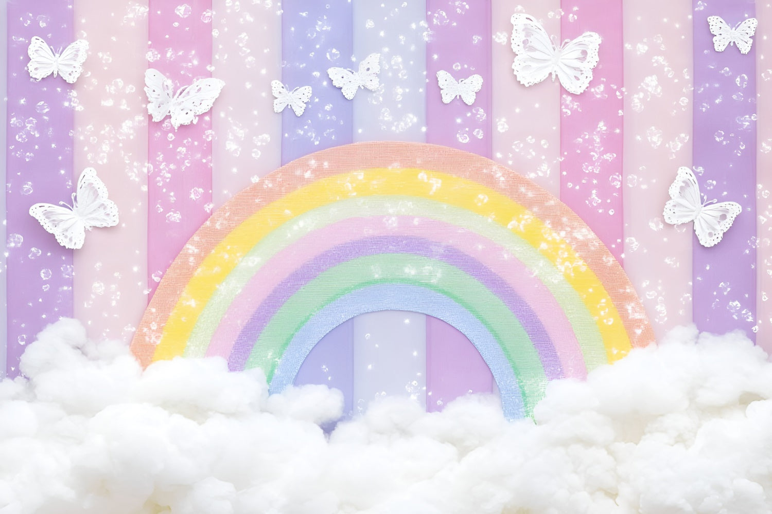 Rainbow Backdrop Fairytale Arch Butterfly Kids Backdrop GQ5-194