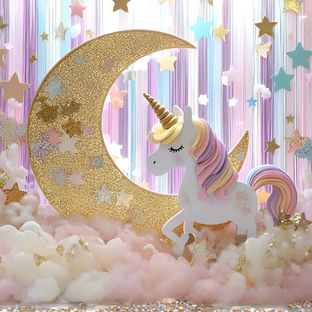 Stars Backdrop Stars Unicorn Fantasy Newborn Photo Backdrop GQ5-195