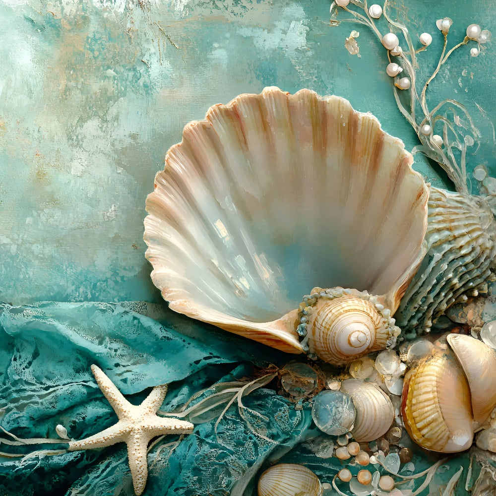 Kids Photo Backdrop Ocean Shell Fantasy Backdrop GQ5-205
