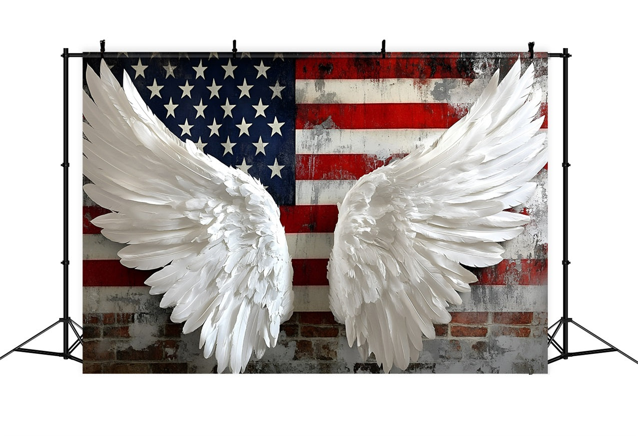 Independence Day Backdrop Angel Wings American Glory Backdrop GQ5-24
