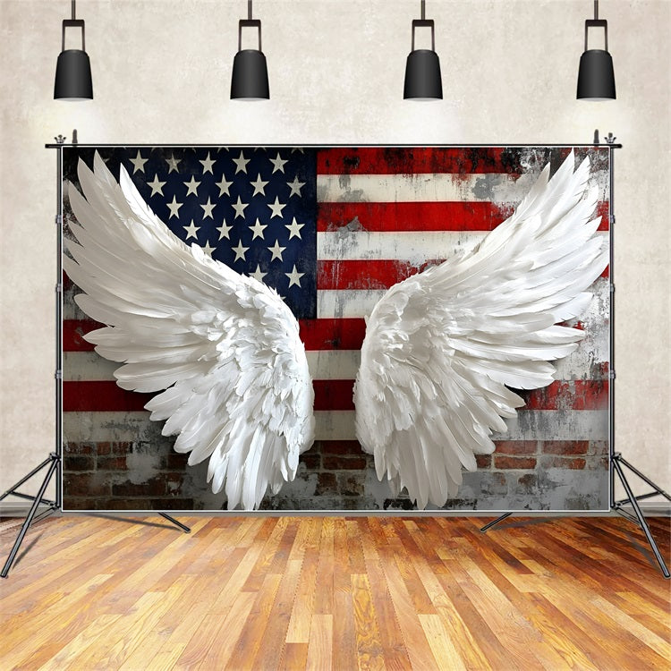Independence Day Backdrop Angel Wings American Glory Backdrop GQ5-24