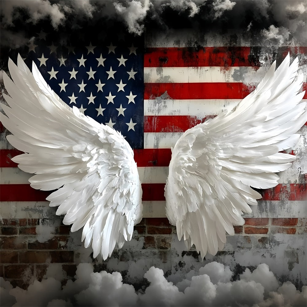 Independence Day Backdrop Angel Wings American Glory Backdrop GQ5-24
