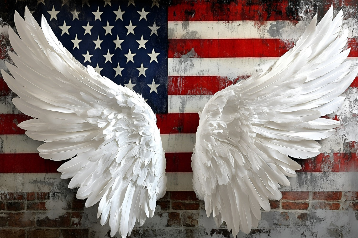 Independence Day Backdrop Angel Wings American Glory Backdrop GQ5-24