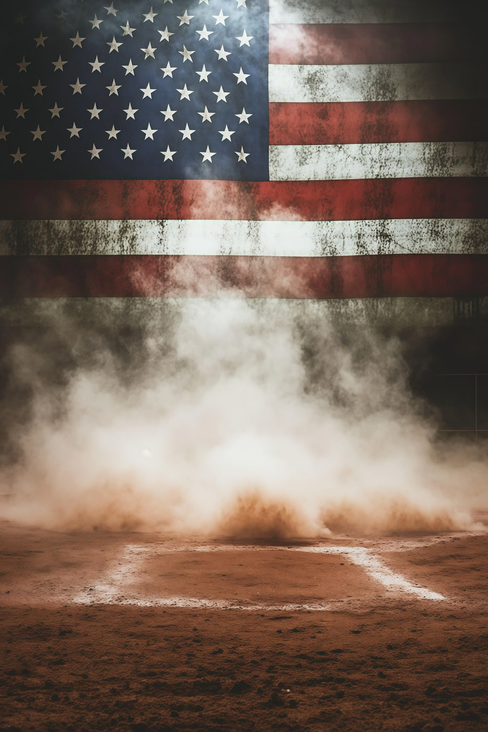 Independence Day Backdrops American Glory Baseball Field Backdrop GQ5-32