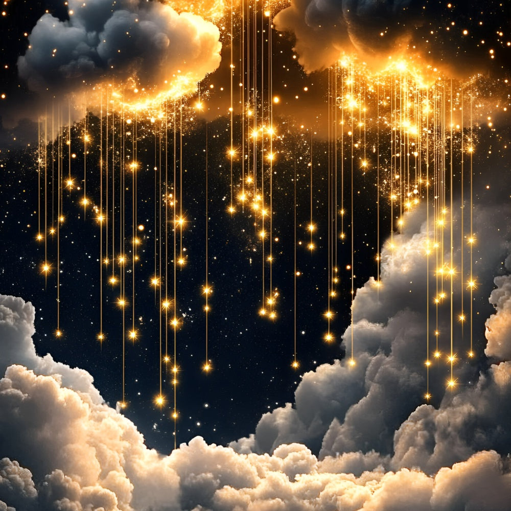 Starry Backdrop Dark Sky Sparkle Cloud Backdrop GQ5-64