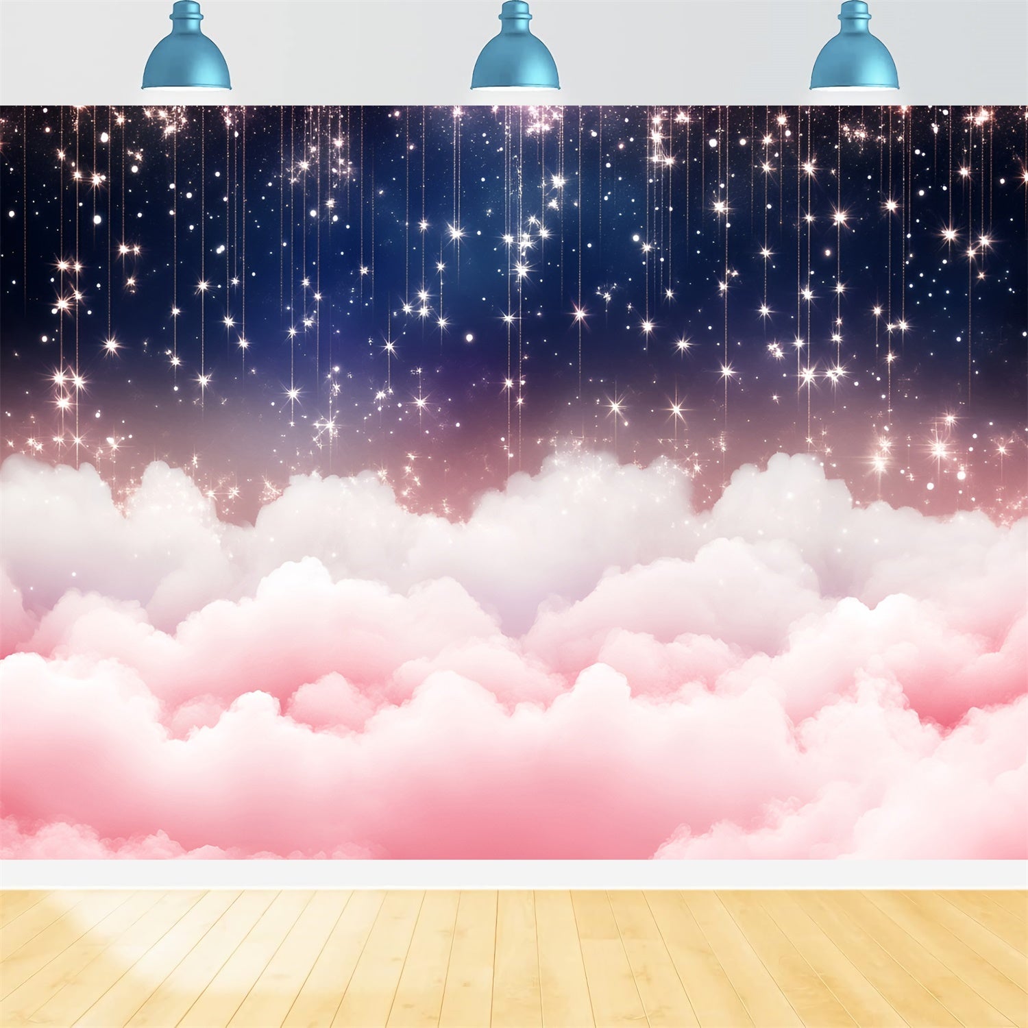 Clouds Photo Backdrop Sparkling Night Cloud Backdrop GQ57-117