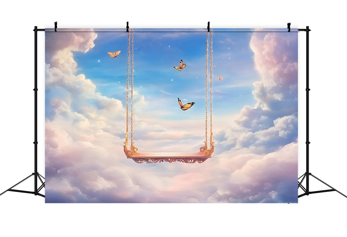 Cloudy Sky Backdrop Pastel Sky Butterfly Backdrop GQ57-130
