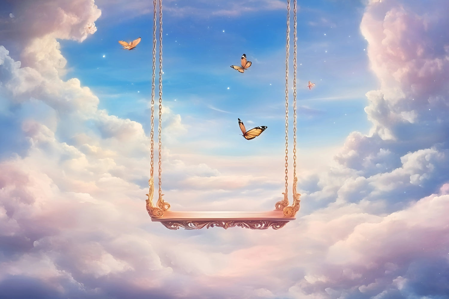 Cloudy Sky Backdrop Pastel Sky Butterfly Backdrop GQ57-130