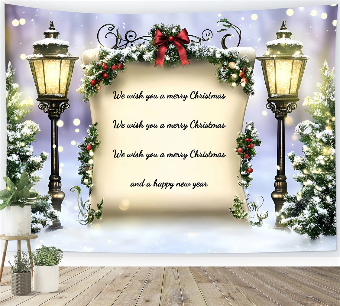 Christmas Backdrops Winter Blessings Banner Backdrop GQ57-14