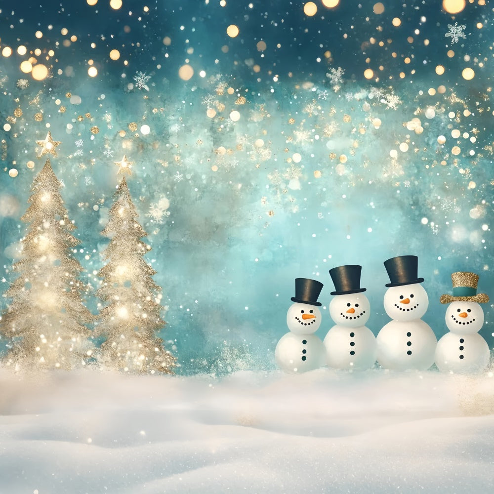 Winter Backdrops Glitter Snowman Parade Backdrop GQ57-149