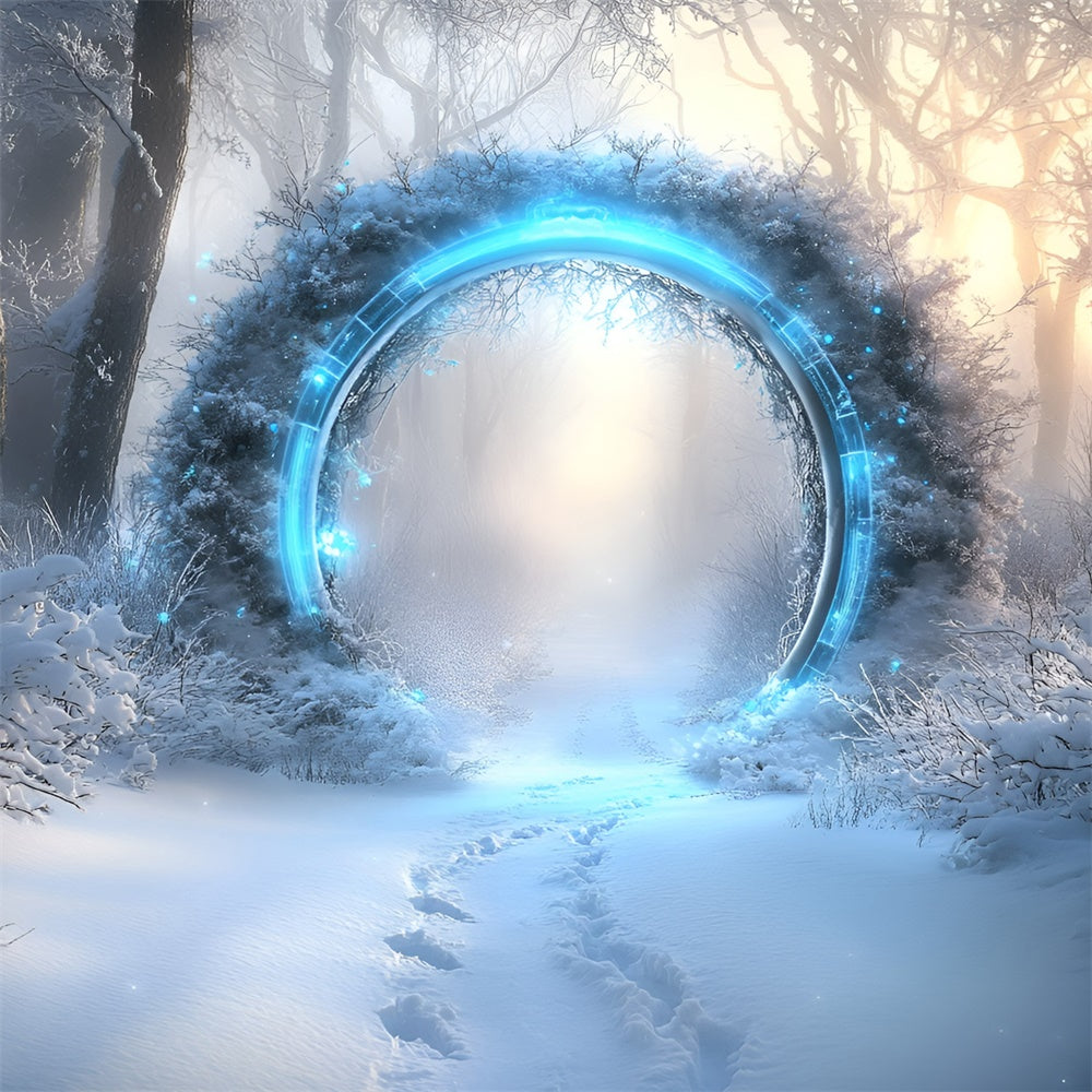 Winter Backdrop Photography Glowing Magic Arch Backdrop GQ57-153