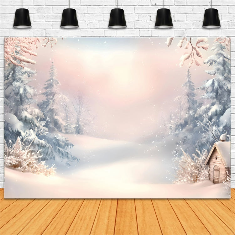 Winter Scene Backdrop Dreamy Frost Morning Backdrop GQ57-158